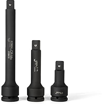 Jetech 3/4 Drive Impact Socket Extension Bar Set, 3-Piece, 4, 6, 10, Made with Cold-Forged, Heat-Treated Chrome Molybdenum Alloy Steel