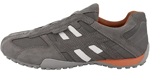 Geox Uomo Snake L, Sneakers Hombre, Multicolor Lt Grey Anthracite, 44 EU