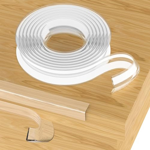 Vicloon Kantenschutz Transparent, 30mm×2m Extra Stark Transparent Selbstklebend Eckenschutz und Kantenschutz, Verbreiterung Nano Spurloses Klebebänder, für Tisch und Möbel Ecken