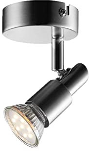 IMPTS LED Deckenleuchte Deckenlampe, 1-flammig Dreh- und schwenkbar 3W GU10 230V IP20 Metall Warmweiß, für Küche Wohnzimmer Schlafzimmer