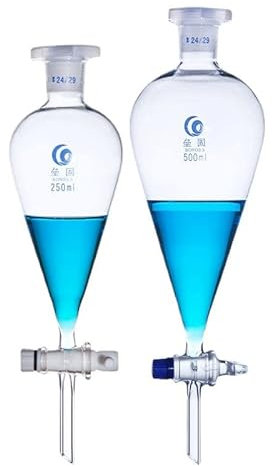 Entonnoir de séparation en Forme de Poire en Verre de Laboratoire 1 pièce (Size : 2000ml PTFE Piston)