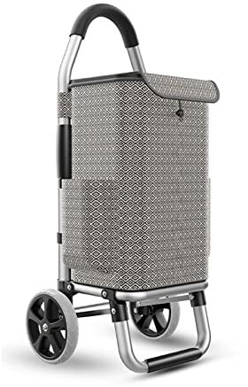 LCYFBE Klappbarer Einkaufstrolley,Wasserdichter 36L Einkaufstasche,Höchstlast: 50 kg,gepolsterter Griff, stabilem Aluminiumrahmen, großer Transportwagen Einkaufshilfe Trolley(Damebrett)