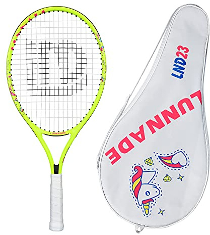 LUNNADE Tennisschläger für Kinder Junior, 19/21/23/25 Zoll Jugend Tennisschläger mit Abdeckung, geeignet für Anfänger Jungen und Mädchen Alter 3-12