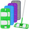 4 Stück Mop Microfaser Reinigung Pads für Swiffer Bodenwischer Wet & Dry Starter-Kit, Wiederverwendbar Mop Pads für Swiffer Wet, Wischmopp-Reinigungskissen Bezug Ersatzbezug Wischbezug Reinigungs Pads