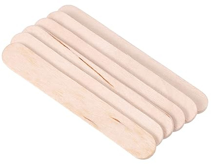 EXCEART Holz Bastelstäbe Selbstgemacht Holzstäbe 50 Stück 6,5 X 1 X 2cm Handgefertigte Holzstäbchen für Bastelprojekte Gebäudemodell Eisstiele Kindergarten Kinder Glatte Oberfläche Kreative Malerei