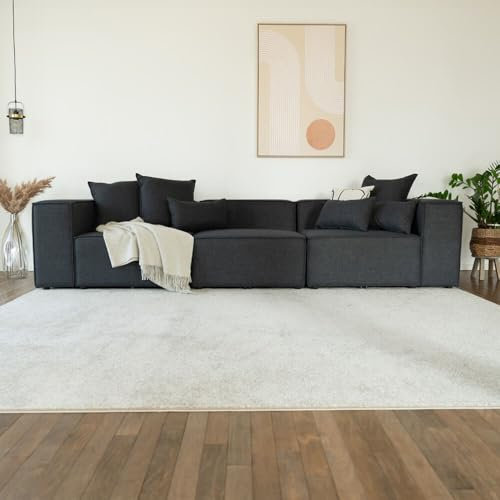 Home Deluxe - Sofa Verona - Anthrazit, Größe: M - ca. 327 x 70 x 120 cm, Sitzhöhe: 46 cm, Sitztiefe: 80 cm, inkl. Kissen I Modulares Sofa Modulsofa Ecksofa Wohnlandschaft