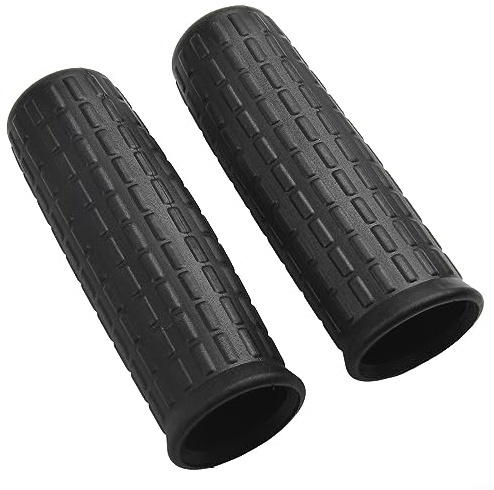 Gummi-Griffabdeckung, 2 Stück, Schubkarre, rutschfeste Gummigriffe, Universal-Zubehör, Griffe, runde Rohre, Ersatz für Hofwagen, schwarz (122 x 32 mm)