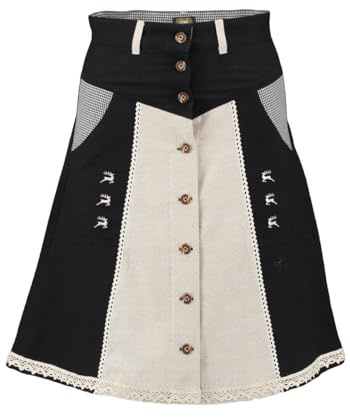 OS Trachten Trachtenrock mit 2 Seitentaschen Vauros, Größe:54, Farbe:Natur