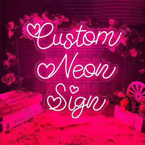 Custom Neon Signs,Customisable Wall Decor Neon Schilder,Personalisierte Neon Schilder für Hochzeiten Geburtstage Geschenke Bars Spielzimmer Business Shop Namen Markenzeichen Neon Schilder