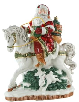 Goebel Figur Santa auf Pferd - Fitz & Floyd Xmas