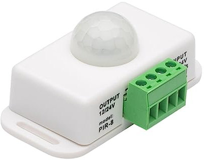 Interruttore Sensore di Movimento 12v-24v Sensore di Movimento a Infrarossi per Illuminazione da Parete Circuito di Cablaggio Facile