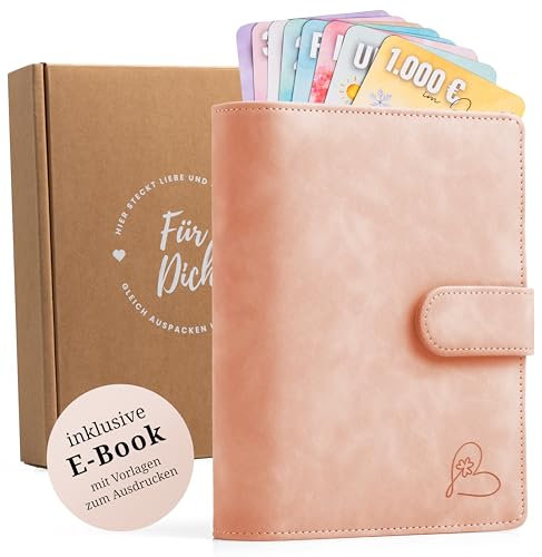 Budgetglück® Premium Budget Planner Deutsch - Inkl. 160-seitigem E-Book zur Personalisierung & Erweiterung I Budgetplaner mit Sparchallenges, Finanzplaner & Zubehör I Haushaltsbuch zum Geld sparen