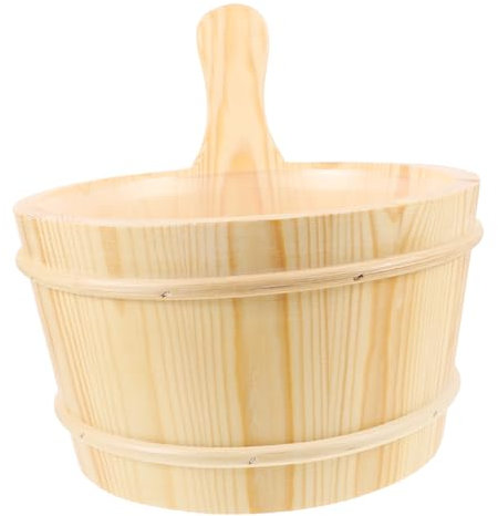 YARNOW Seau De Sauna en Bois De Capacité pour Spa Et Bain