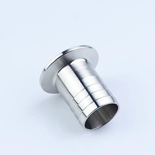 Schlauchverbinder, Edelstahl Sus304 Sanitär-Schlauchverschraubung mit Widerhaken, 1 Stück, für den täglichen Chemikaliengebrauch, Außendurchmesser 50,5 mm, 64 mm, passend für 1,5 Z