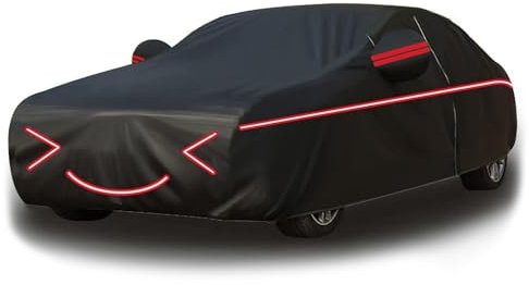 Auto Plane Abdeckung für Seat Altea XL 2006-2015, Sommer Vollgarage Autoplane Auto Abdeckplane Outdoor Abdeckung Für Regen Sonne Staub(Red)