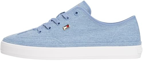 Tommy Hilfiger Sneaker con Suela Vulcanizada Mujer Washed Canvas Low Top