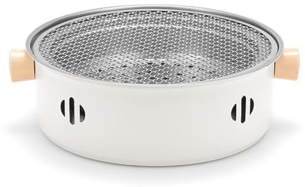 Sanfoelek Réchaud de camping portable à charbon de bois Grille en acier inoxydable pour camping pique-nique voyage