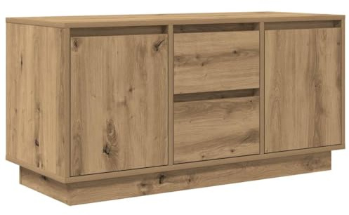 vidaXL TV-Schrank mit LED-Leuchten Artisan-Eiche 100x41x50 cm