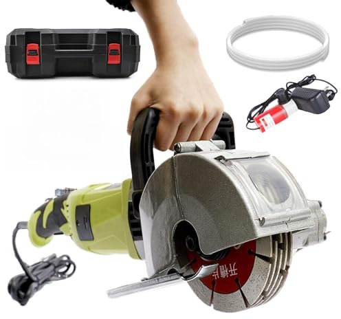 Rainureuse à béton électrique pour mur, 4000 W, machine à rainurer portable avec lames de scie pour une coupe précise et un rainurage dans la construction