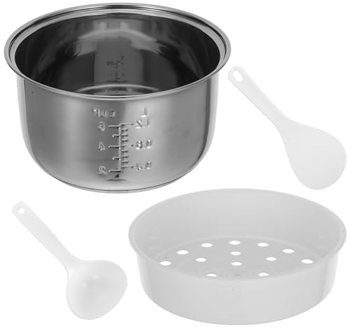 Cabilock Cuve Intérieure en Acier Inoxydable 304 Antiadhésive pour Cuiseur À Riz Électrique 3L Remplacement Universel pour Cuisine Familiale Et Préparation De Soupes