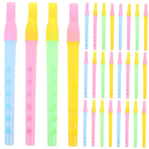 FUNNETOYU 50stücke Kinderflöte Blockflöte Für Kleinkinder Tragbares Musikinstrument Zum Lernen Und Üben Für Anfänger Und Schulbands
