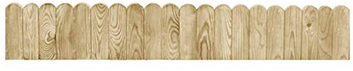 Bordo per aiuole in legno di pino, 3 pezzi da 120 cm, impregnato e durevole per giardino e aiuole rialzate, pratico bordo per delimitare e progettare