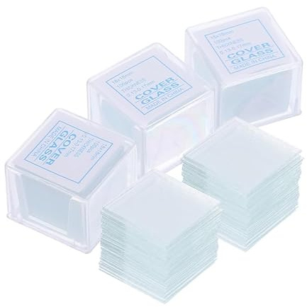 Cabilock ObjektträGer Und DeckgläSer 500 StüCk 2.20X2.20 Cm Quadratisch Mikroskopische ObjektträGer Aus Glas FüR Laborbedarf PräZise Probenvorbereitung Mikroskop ZubehöR