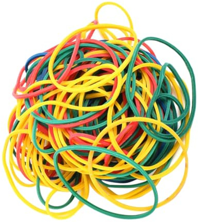 GARIOUANS 200 piezas Gomas Elásticas Grandes de Colores Brillantes Unidades Bandas de Goma Flexibles para Accesorios de Máquina Uso Duradero para Oficina Hogar y Manualidades