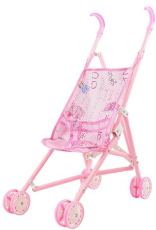 Ysyqkn Puppenwagen, Zusammenklappbar, Tragbar, Spielwagen für Die Frühe Entwicklung