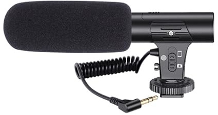 ZUJIABAO Studio Camera Microphones Two Technology 5M Pickup Ranges ABS Construction for Documentary Filming DSLR Microphones