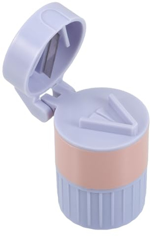 UKCOCO Molino Triturador de Tabletas Multifuncional de Plástico PP Cortador y Divisor Seguro para Pastillas Pequeñas Fácil de Limpiar y Usar Casa Color Morado