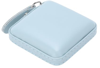 Jenngaoo Mètre Ruban de Couture, Ruban à Mesurer Portable 150cm Double Échelle PU Cuir pour Tailleur Couture Vêtements (Carré Ourlé - Bleu)