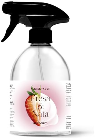 Ambientador de Fresa y Nata 12x500 ml – INSTAQUIM | Aroma de Fresa y Nata Intenso y Duradero para Hogar, Oficinas y Negocios | Neutralizador de Olores | Spray Quitaolor