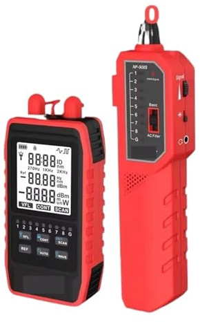 SEVEQIS Tester fibra ottica, NF-908S Tester di potenza ottica FC SC ST -60~+8dbm Localizzatore visivo guasti Test cavi rete Misuratore in fibra
