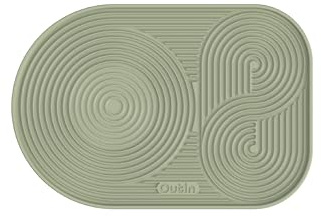 OutIn Nano Alfombrilla de silicona para cafetera, Alfombrilla Plegable para Café, Bandeja Antigoteo Impermeable para Productos OutIn y Cafeteras Portátiles 25x17 cm (Verde)