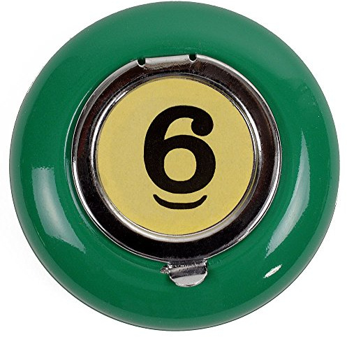 HAB & GUT -ASH-3- GRÜN- BILLARD Taschenascher - der Blech Aschenbecher to go - GRÜN Ø 6cm