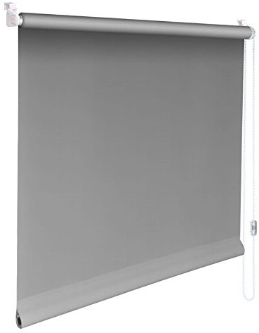 Sonnenschutz-HH - Mini-Rollo Minirollo Klemmfix Klemmrollo Kettenzugrollo Breite x Höhe STOFFMAß 30x140 cm - 30 x 140 cm – GRAU Sichtschutzrollo Sichtschutz-Rollo Fensterrollo Easy&Fix montiert Seitenzugrollo inkl. Klemmträger/Klemmhalter