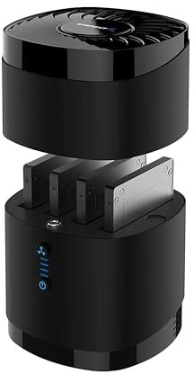 SABRENT Docking Station SSD/Hard Disk Esterno/HDD 2.5 pollici, USB 3.2 Gen 1, 4 slot per SSD/HDD, con alimentatore e ventola, per SSD/HDD SATA, installazione senza attrezzi (DS-4SSD)