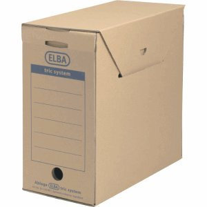 Elba 6 x Archiv-Box Standard tric System 158x333x308mm Wellpappe naturbraun