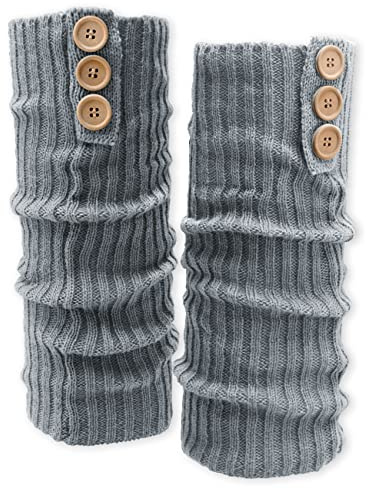 SoulCats Bein Stulpen mit Knöpfen Beinwärmer blau, beige oder schwarz