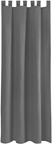 Bestlivings Blickdichte (Anthrazit) Gardine mit Schlaufen in 140x225 cm (BxL), Vorhang Dekoschal als Sichtschutz