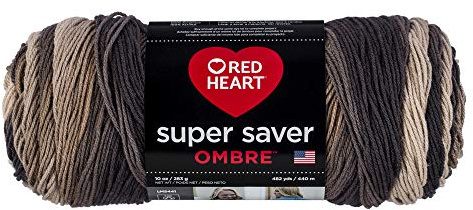 Red Heart E305.4923 Ombre Yarn, Hickory