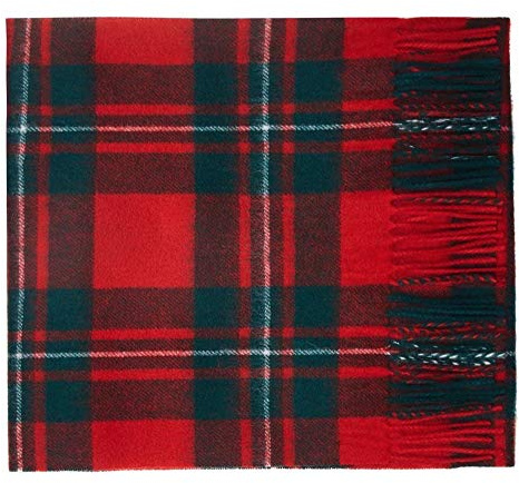 Tartan-halsduk i ren lammull