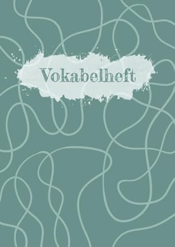 Vokabelheft: 3 Spalten liniert DIN A4 - Schulheft zum Vokabeln lernen - 3 spaltig für verschiedene Sprachen (Englisch, Spanisch, Französisch, Latein, Italienisch uvm.) - Motiv: Blumen Muster