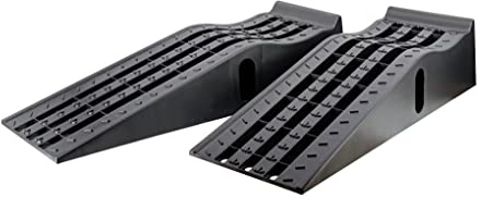 MaxxHaul 50515 6.25 Lift Car Ramps, 2-Pack – 13,000lb GVW, Deep Grooved Surface for Stable Tire Placement, Heavy-Duty, Black