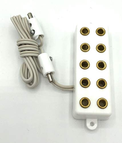 BELI-BECO 3946 Verteilerleiste 5-Fach mit Kabel und Stecker - 8mm Abstand - 3,5V (Weiß)