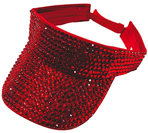 ASUITOFK Bling Strass Sport Sonnenblende Hüte Verstellbare Sommerkappe Visier Kappen für Männer und Frauen Outdoor Hut