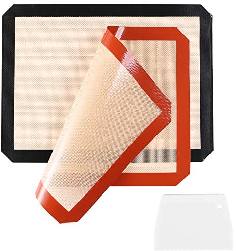 Miorkly Tappetino Silicone Forno(40x30cm)Set 3 Pezzi- Tappeto Silicone Per Forno Qualità Professionale Senza BPA- Può Essere Usato Per Macarons/Pasticceria/Impasto Tappetini Antiscivolo Durevoli Forno