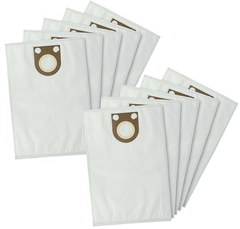 vhbw 10x Sacs compatible avec Bosch GAS 20 L | GAS 20 L SFC, GAS 20 aspirateur - 44cm x 32cm blanc
