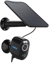 Reolink Überwachungskamera Aussen Akku Argus 3 Ultra(Schwarz) mit Solarpanel, 8MP Farbnachtsicht, Solar WLAN Kamera Outdoor mit 2,4/5GHz WiFi, KI-Erkennung, Alarm-Filter, Spotlights, 2-Wege-Audio